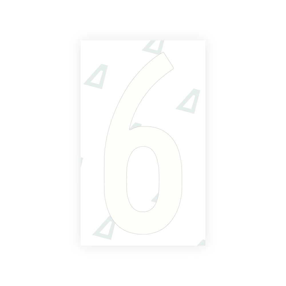 Alite Nanofilm for US (Georgia 2012 - Round) license plates - Symbol "6" - Alite