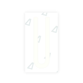 Snow Alite Nanofilm for US (New York 2001) license plates - Symbol "U"
