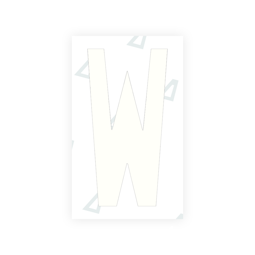 Alite Nanofilm for US (Ohio 2021) license plates - Symbol "W" - Alite