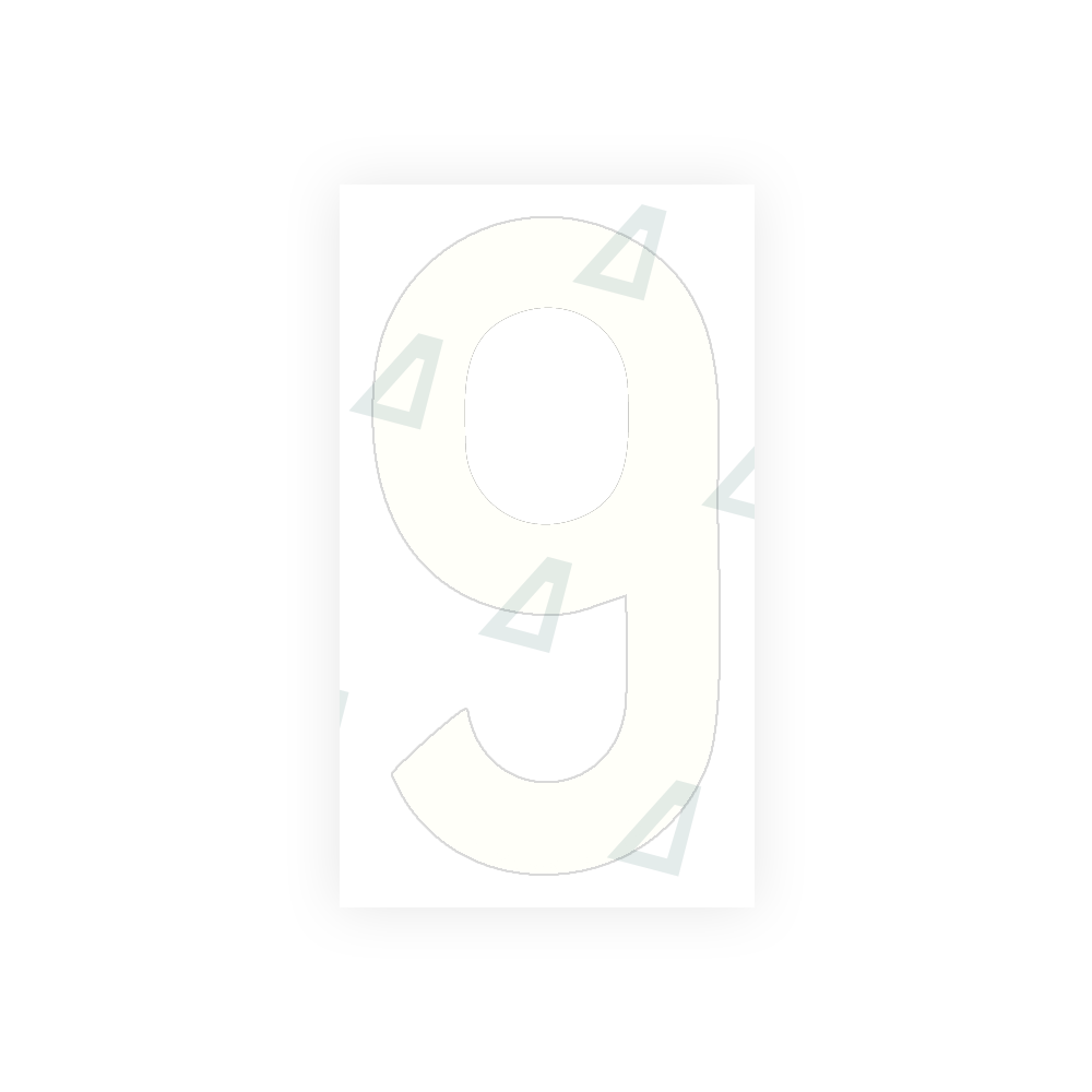Alite Nanofilm for rear Italy license plates - Symbol "9" - Alite