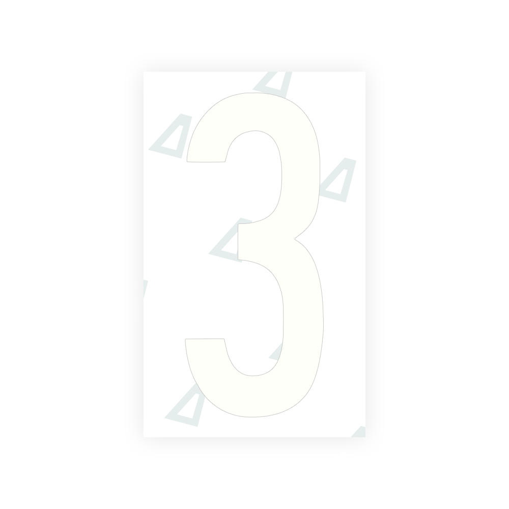 Alite Nanofilm for US (Georgia 2012 - Round) license plates - Symbol "3" - Alite