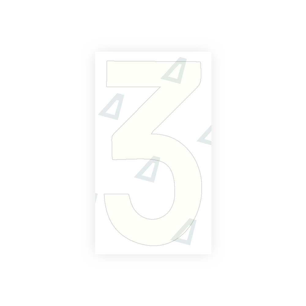 Alite Nanofilm for rear Italy license plates - Symbol "3" - Alite