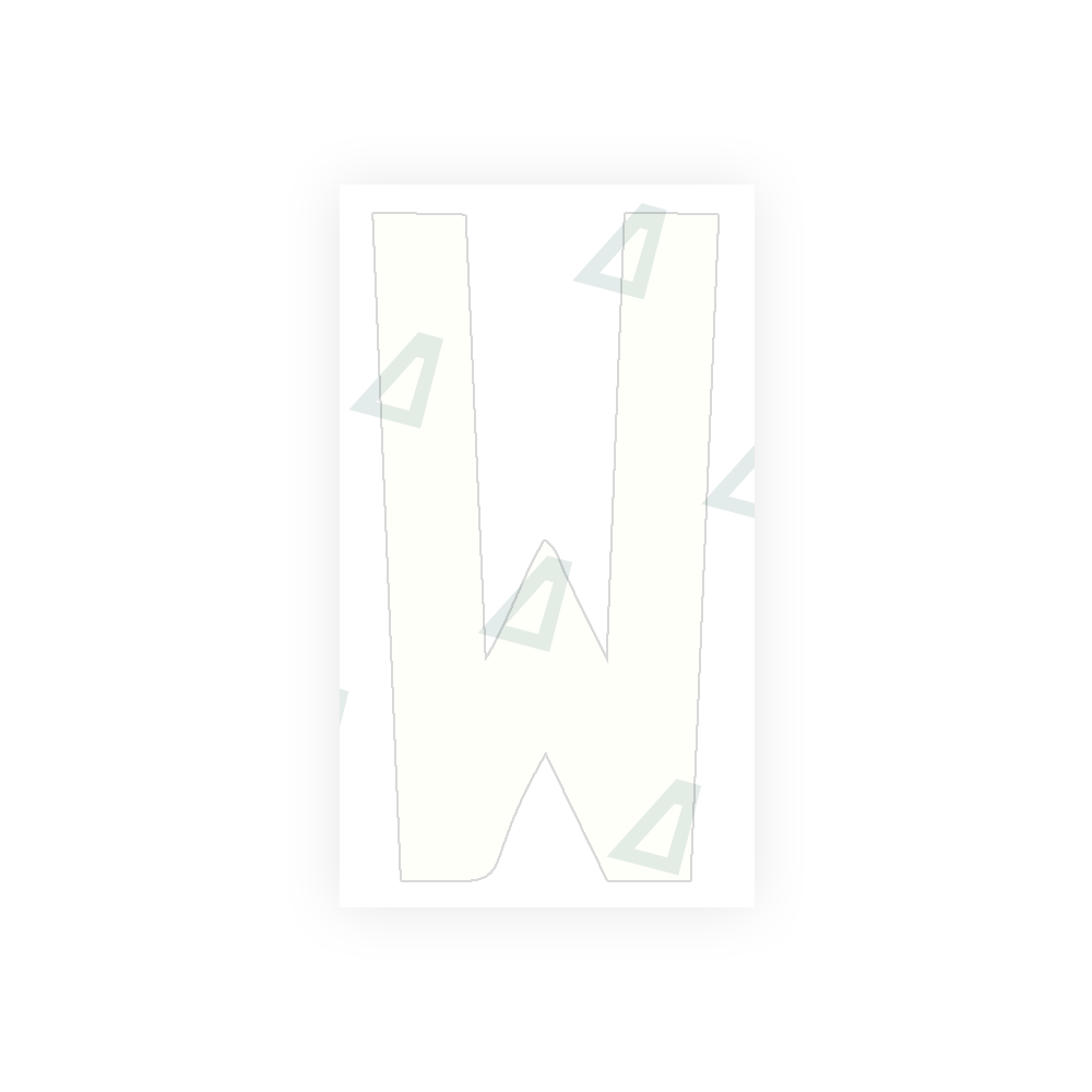 Alite Nanofilm for rear Italy license plates - Symbol "W" - Alite