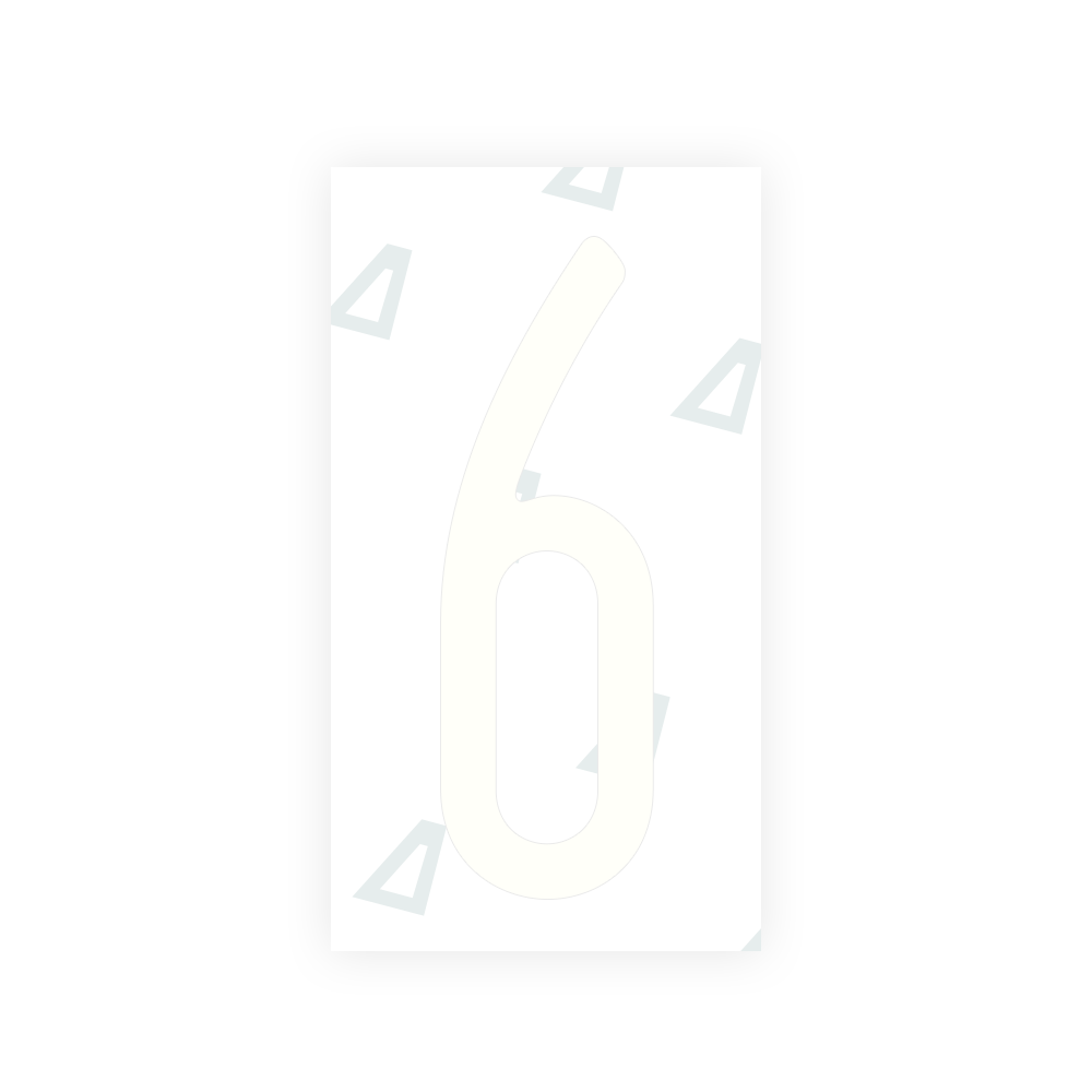 Alite Nanofilm for US (New York 2020) license plates - Symbol "6" - Alite