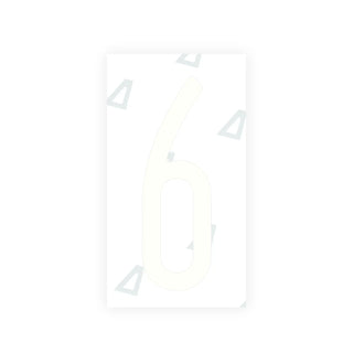 Snow Alite Nanofilm for US (New York 2001) license plates - Symbol "6"