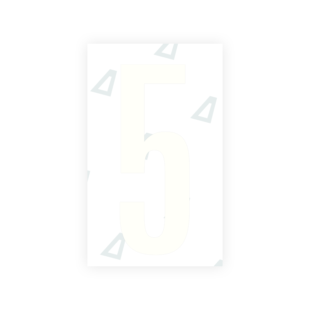 Alite Nanofilm for US (Nebraska 2002-2005) license plates - Symbol "5" - Alite