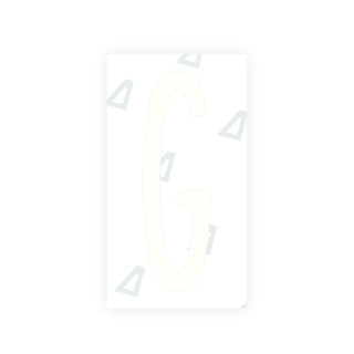 Snow Alite Nanofilm for US (New York 2001) license plates - Symbol "G"