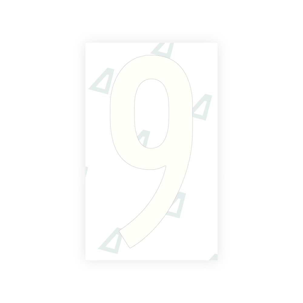 Alite Nanofilm for US (Georgia 2012 - Round) license plates - Symbol "9" - Alite