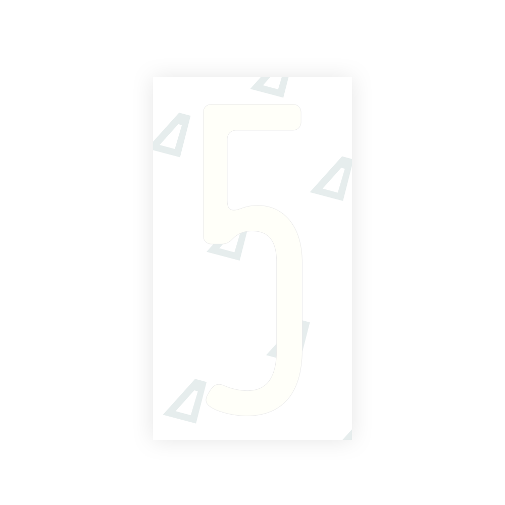 Alite Nanofilm for US (New York 2020) license plates - Symbol "5" - Alite