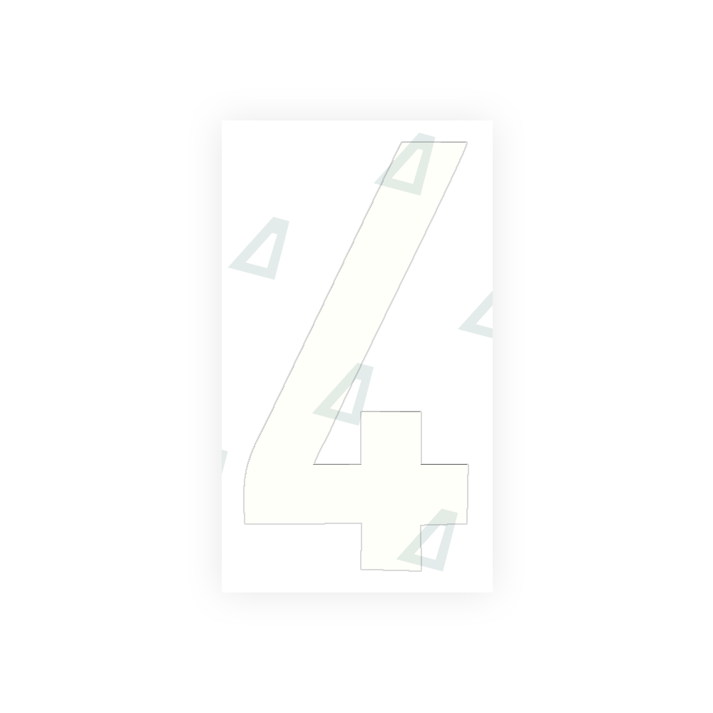 Alite Nanofilm for rear Italy license plates - Symbol "4" - Alite