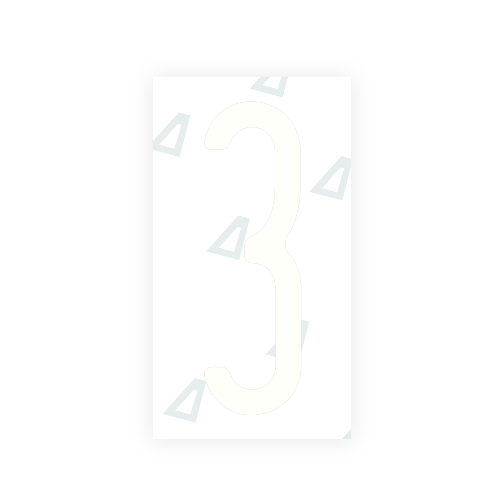 Alite Nanofilm for US (New York 2020) license plates - Symbol "3" - Alite