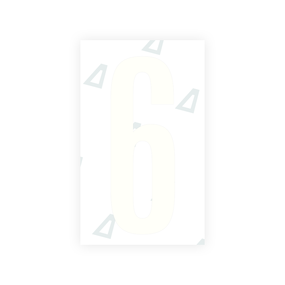 Alite Nanofilm for US (Nevada) license plates - Symbol "6" - Alite