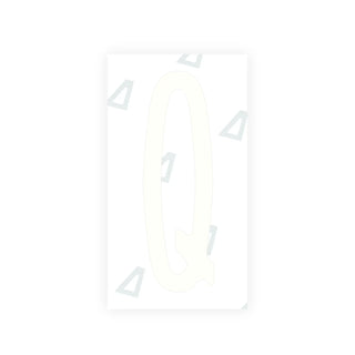 Snow Alite Nanofilm for US (New York 2001) license plates - Symbol "Q"
