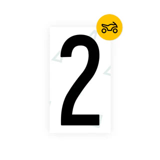 Alite Nanofilm for US (Oklahoma) Moto license plates - Symbol "2" - Alite