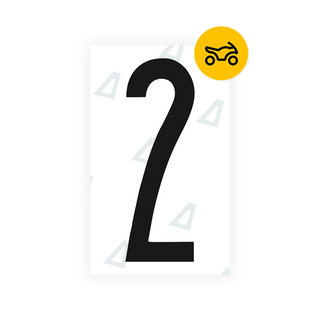 Alite Nanofilm for US (New York 2001) Moto license plates - Symbol "2" - Alite