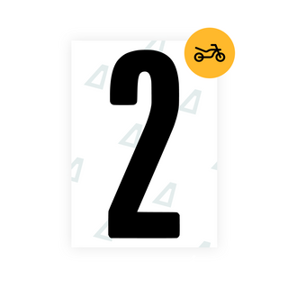 Alite Nanofilm for US (Georgia 2012 - Square) Moto license plates - Symbol "2" - Alite