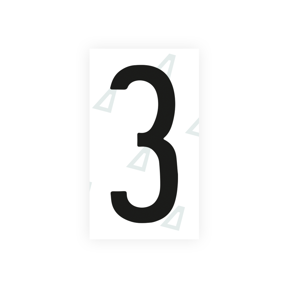 Alite Nanofilm for Mexico license plates - Symbol "3" - Alite