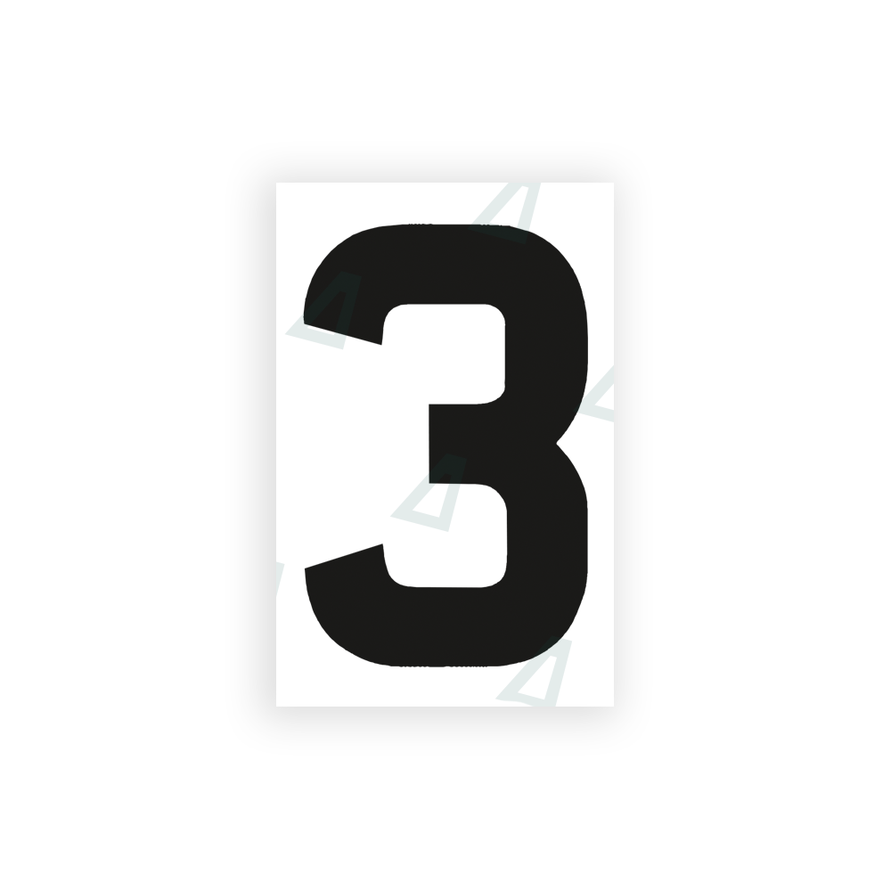 Alite Nanofilm for United Kingdom license plates - Symbol "3" - Alite