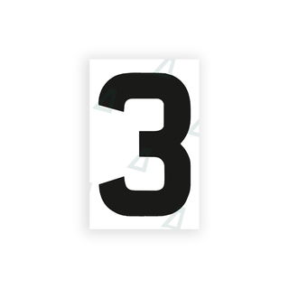 Alite Nanofilm for United Kingdom license plates - Symbol "3" - Alite