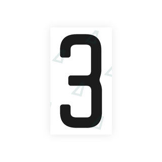 Alite Nanofilm for US (Quebec) license plates - Symbol "3" - Alite
