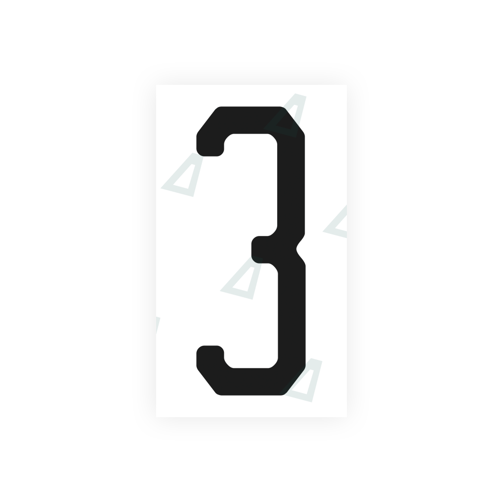 Alite Nanofilm for US (Michigan) license plates - Symbol "3" - Alite