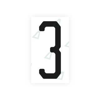 Alite Nanofilm for US (Michigan) license plates - Symbol "3" - Alite