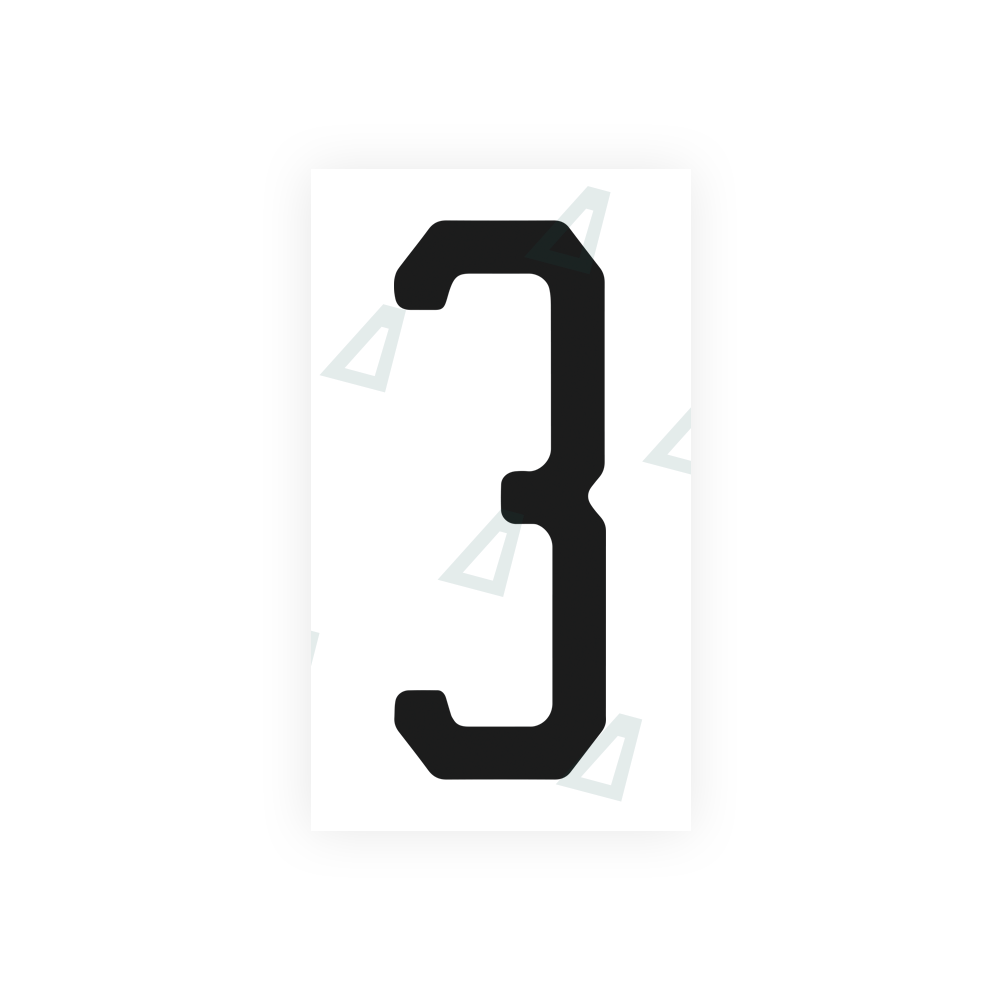 Alite Nanofilm for US (Florida 2003) license plates - Symbol "3" - Alite