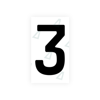 Alite Nanofilm for Uzbekistan number plates - Symbol "3" - Alite