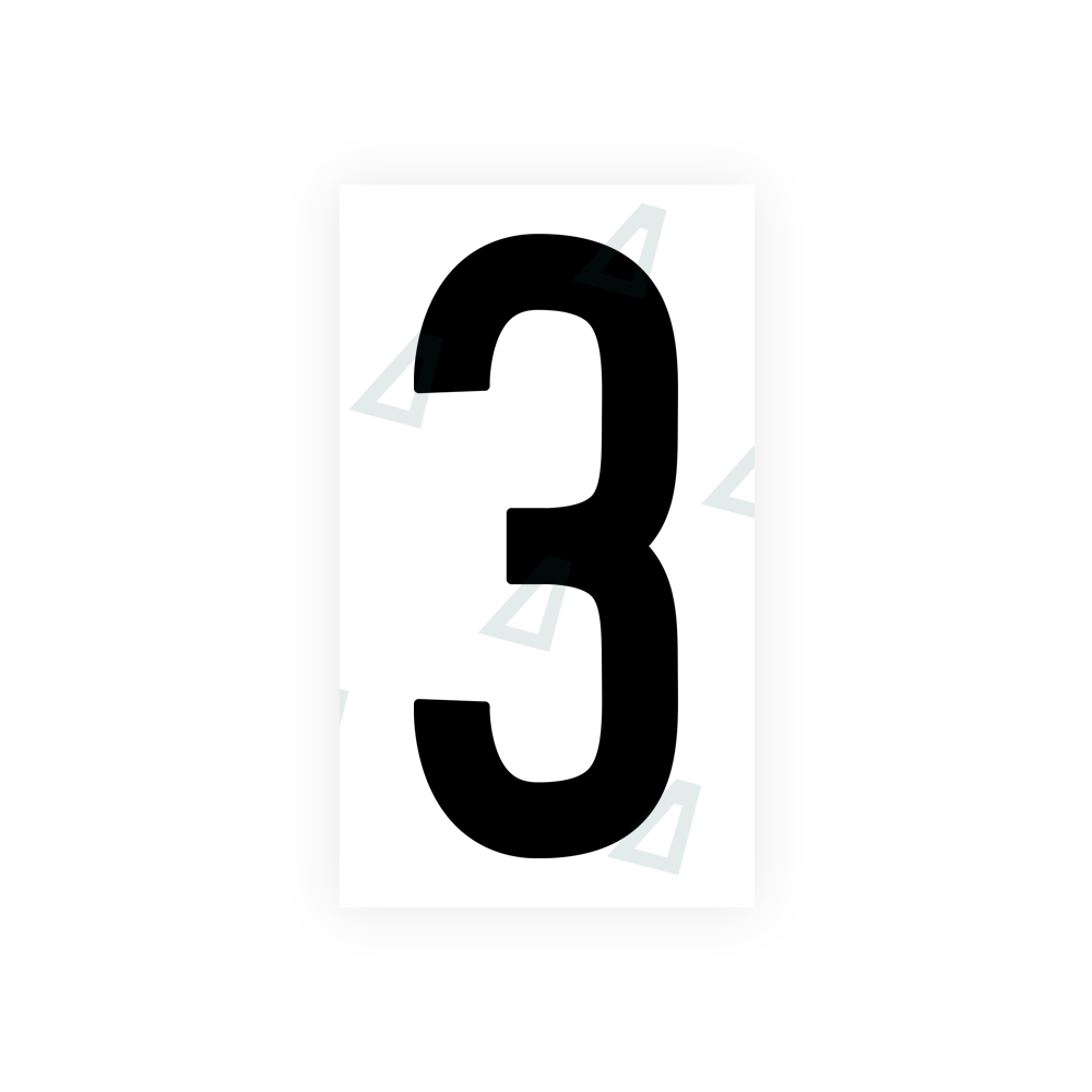 Alite Nanofilm for US (New Jersey - Flat) license plates - Symbol "3" - Alite