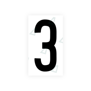 Alite Nanofilm for US (New Jersey - Flat) license plates - Symbol "3" - Alite