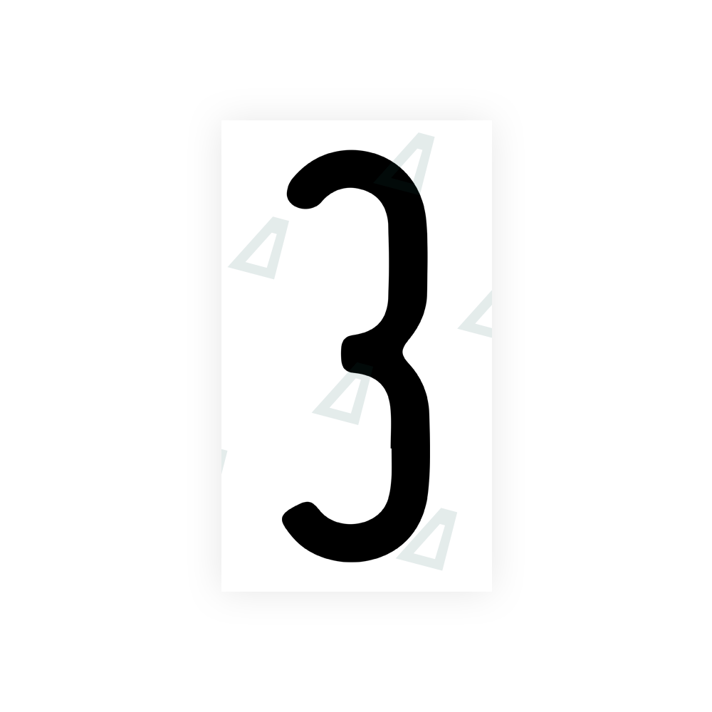 Alite Nanofilm for US (Illinois 2006 - Round) license plates - Symbol "3" - Alite