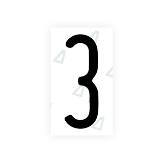 Alite Nanofilm for US (Illinois 2006 - Round) license plates - Symbol "3" - Alite
