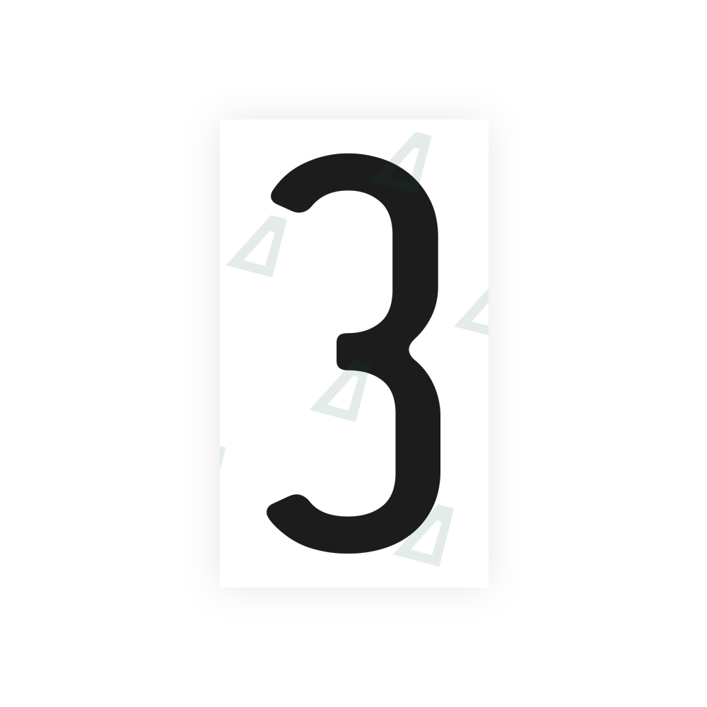 Alite Nanofilm for US (California) license plates - Symbol "3" - Alite