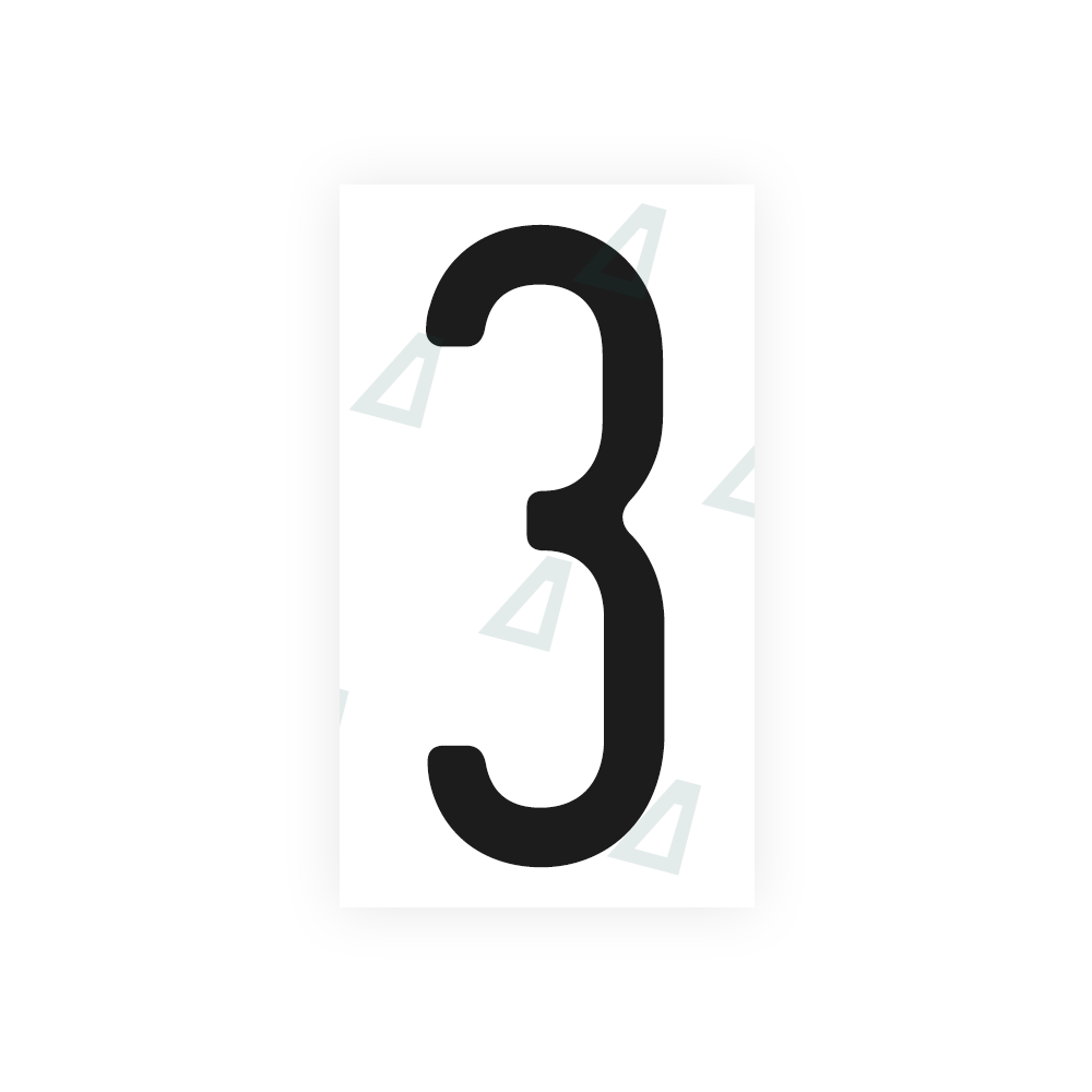 Alite Nanofilm for CA (Ontario) license plates - Symbol "3" - Alite