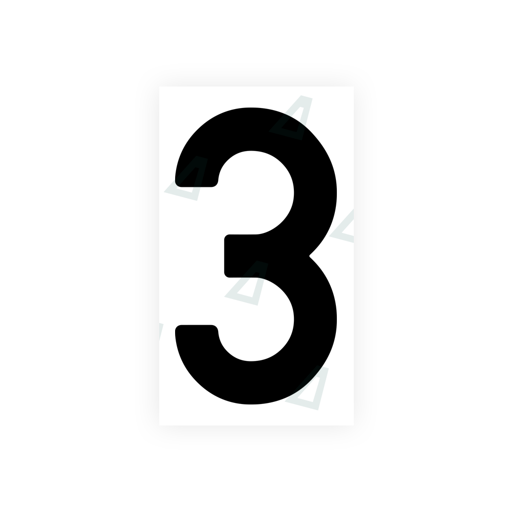 Alite Nanofilm for India license plates - Symbol "3" - Alite