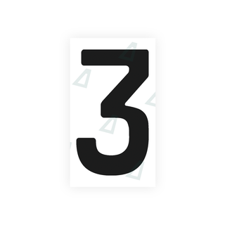 Alite Nanofilm for Uruguay license plates - Symbol "3" - Alite