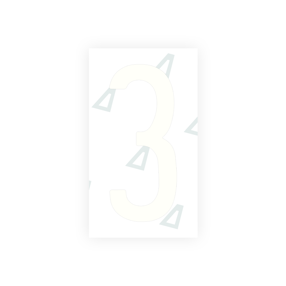 Alite Nanofilm for Mexico license plates - Symbol "3" - Alite