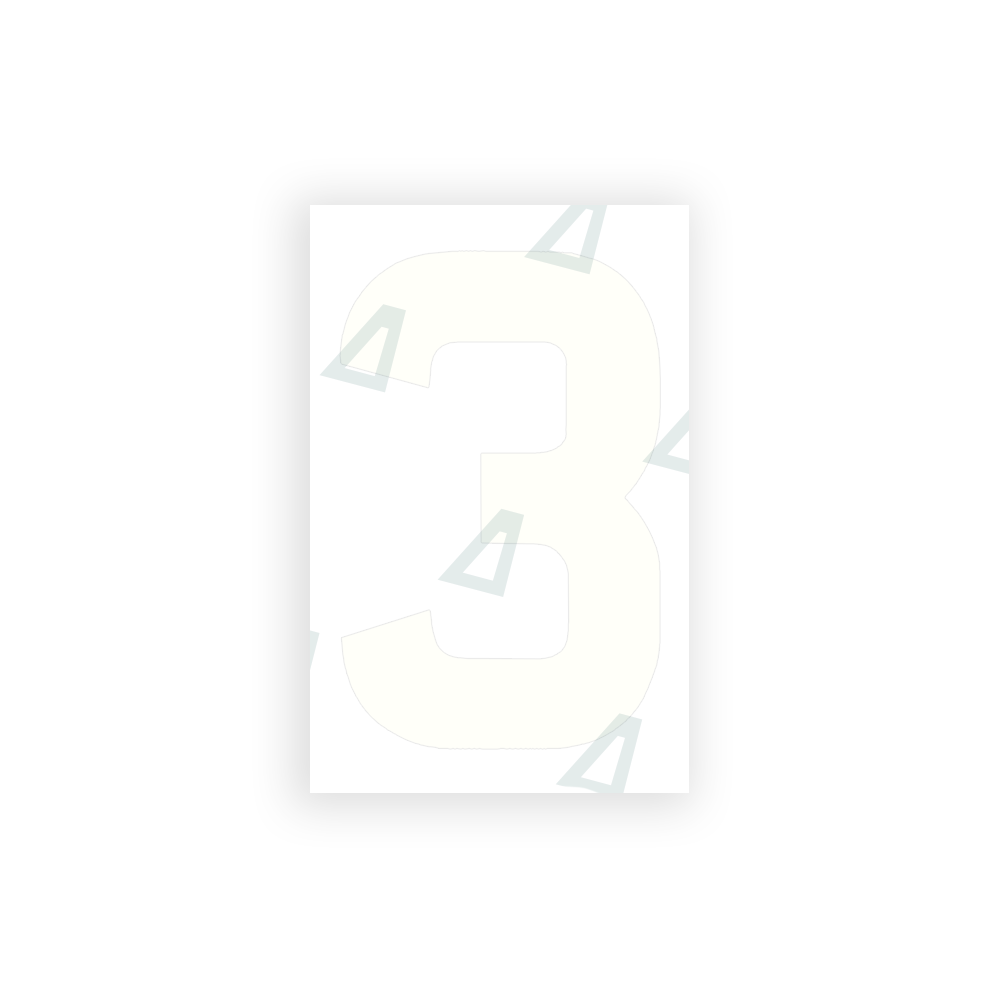 Alite Nanofilm for United Kingdom license plates - Symbol "3" - Alite