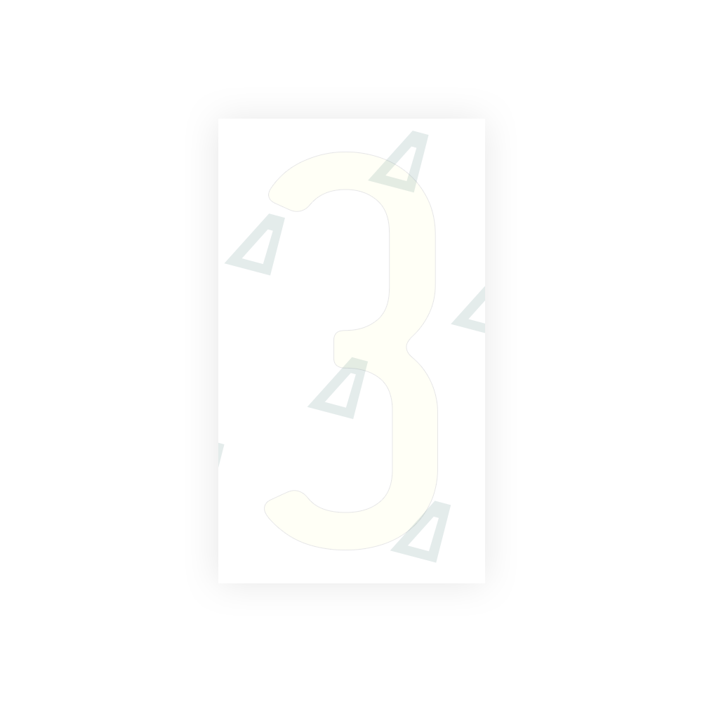 Alite Nanofilm for US (California) license plates - Symbol "3" - Alite