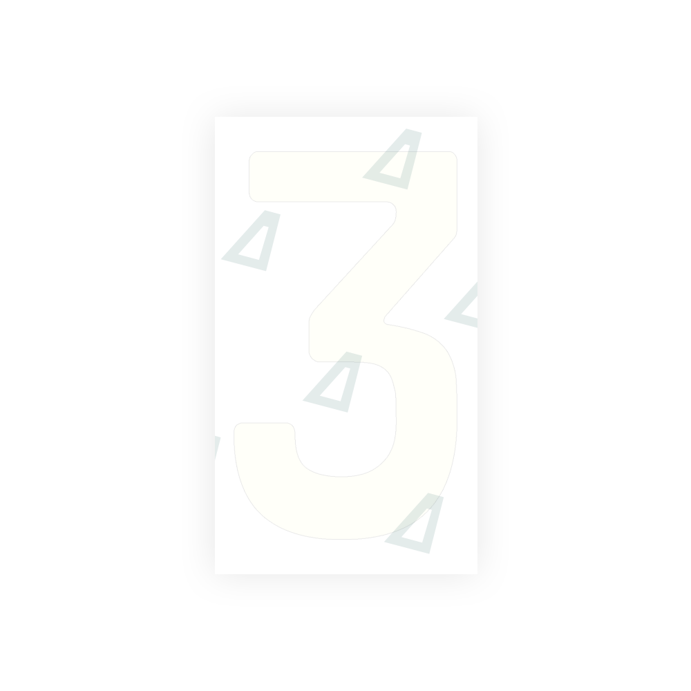 Alite Nanofilm for Uruguay license plates - Symbol "3" - Alite