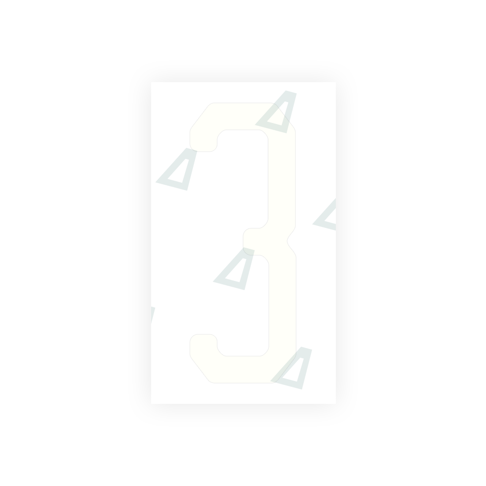Alite Nanofilm for US (Michigan) license plates - Symbol "3" - Alite