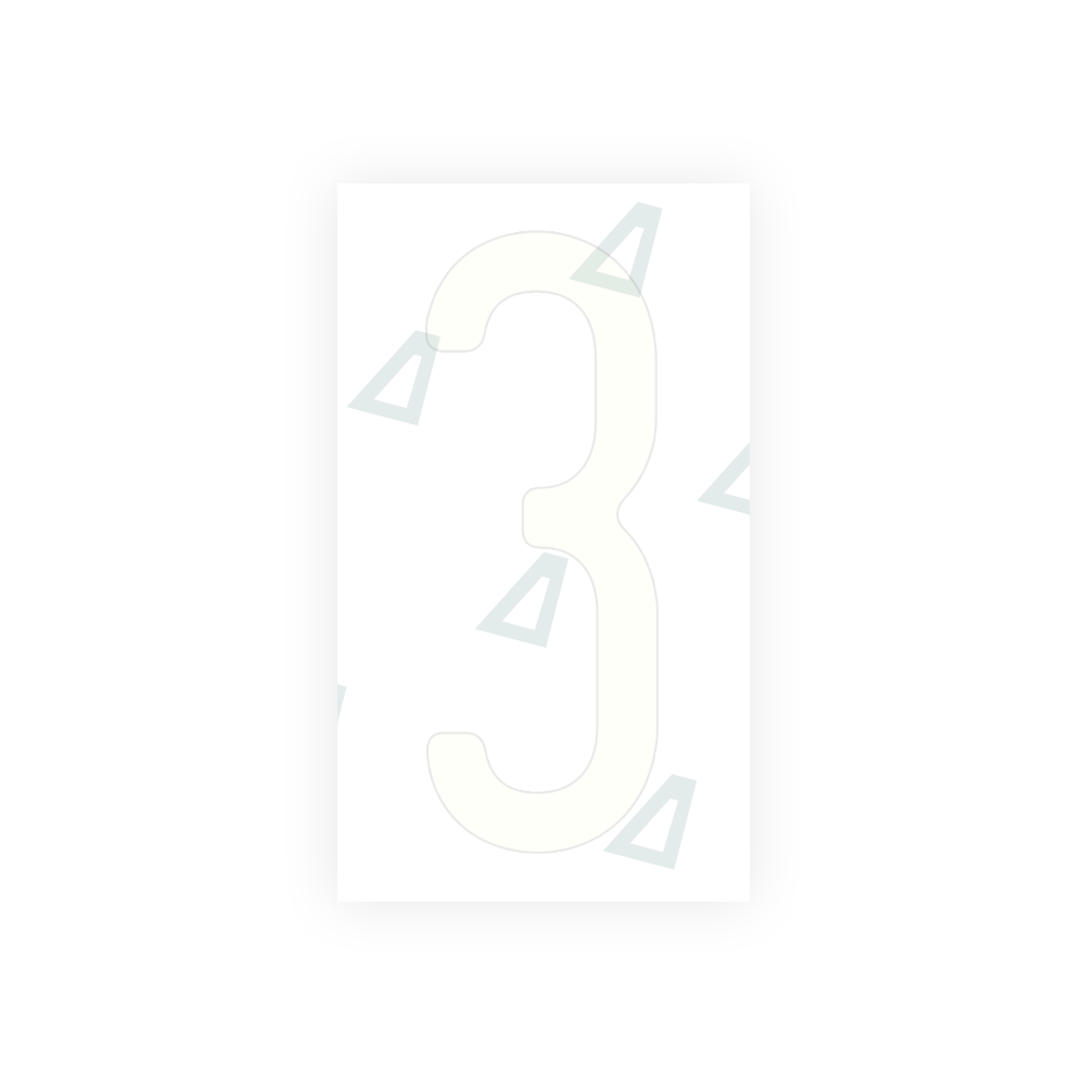 Alite Nanofilm for US (Ohio 2013) license plates - Symbol "3" - Alite