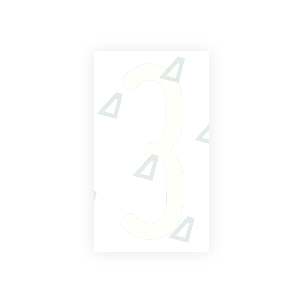 Alite Nanofilm for US (Illinois 2006 - Round) license plates - Symbol "3" - Alite