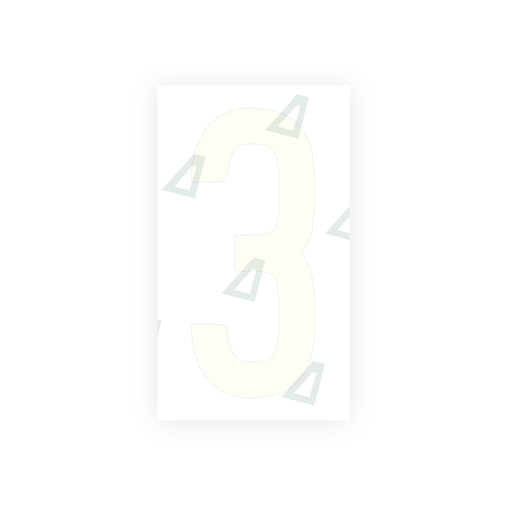 Alite Nanofilm for US (New Jersey) Moto license plates - Symbol "3" - Alite