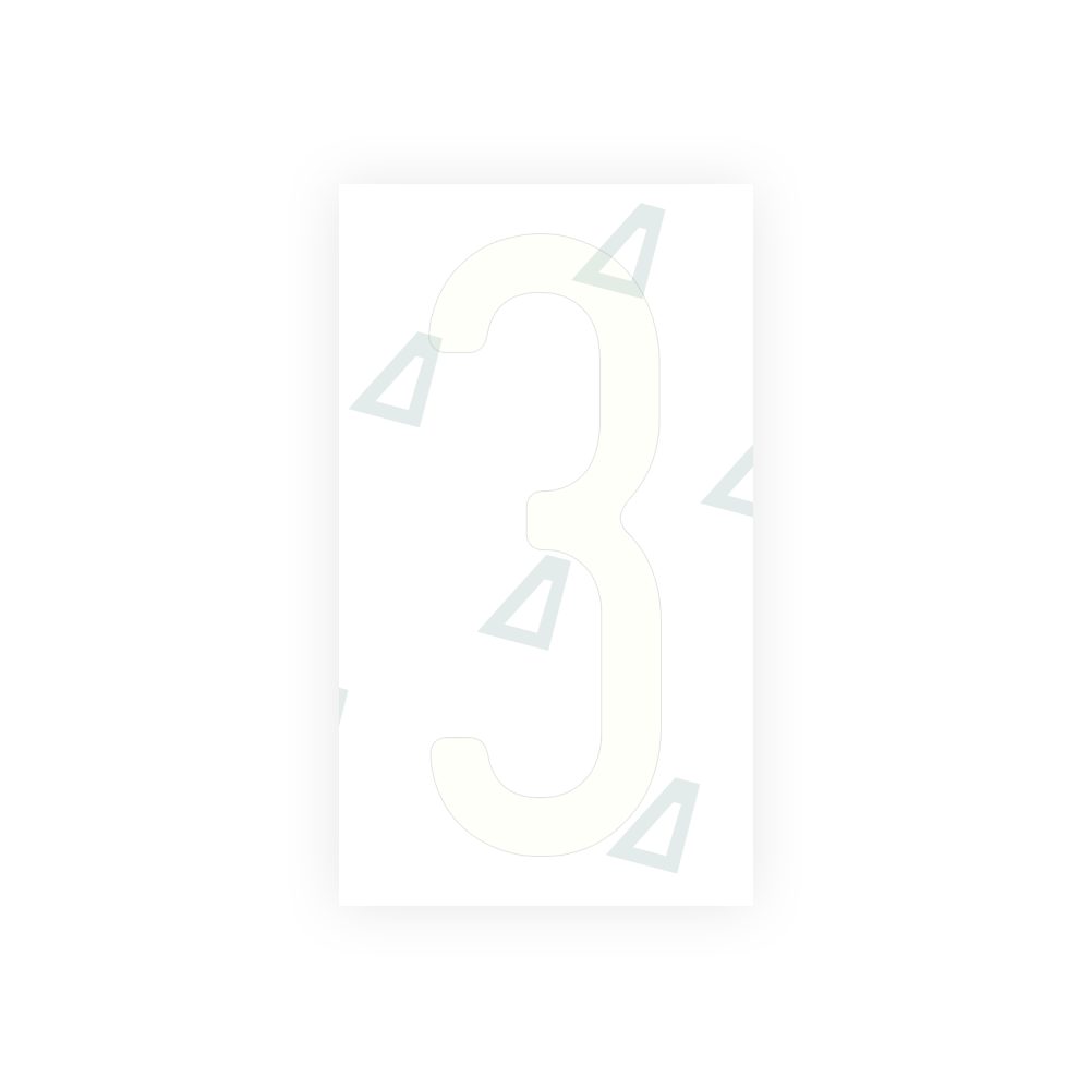 Alite Nanofilm for US (Washington State) license plates - Symbol "3" - Alite