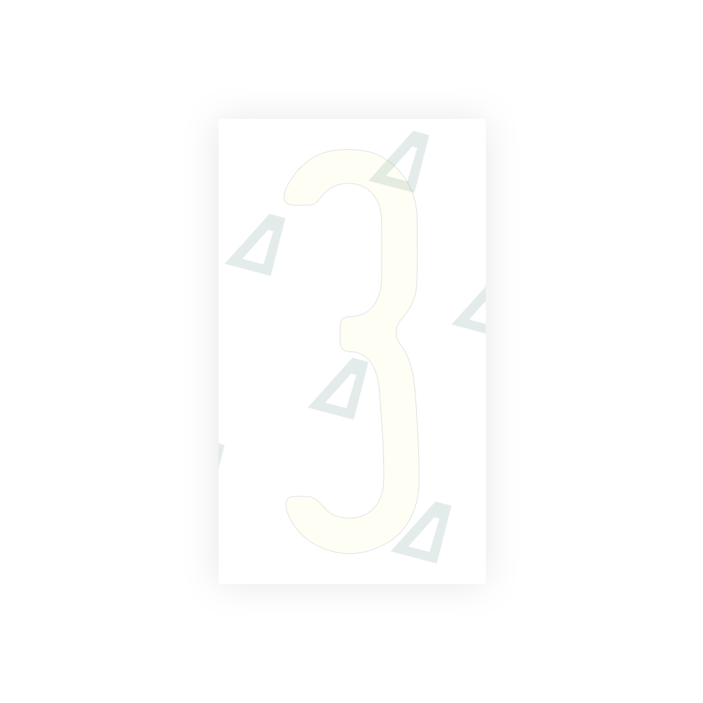 Alite Nanofilm for US (Pennsylvania) license plates - Symbol "3" - Alite