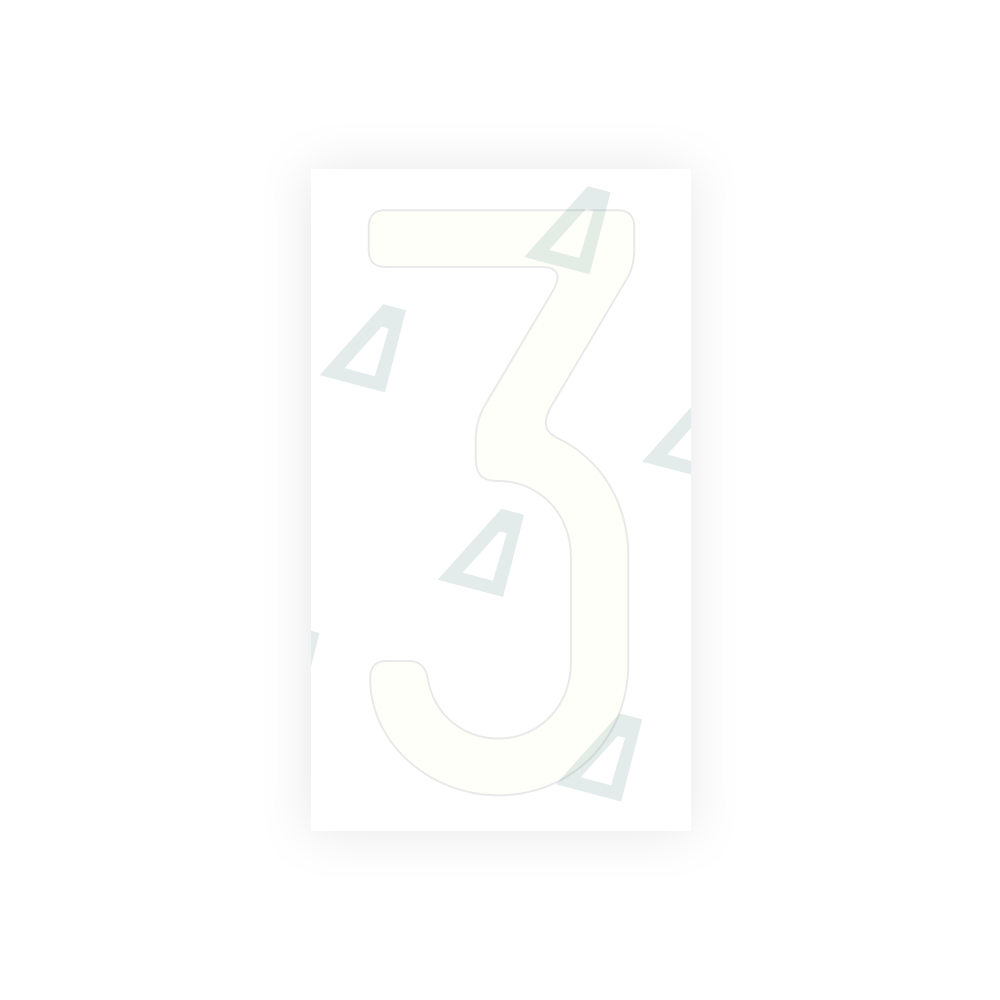 Alite Nanofilm for US (Massachusetts) license plates - Symbol "3" - Alite