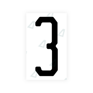 Alite Nanofilm for US (New Jersey - Embossed) license plates - Symbol "3" - Alite