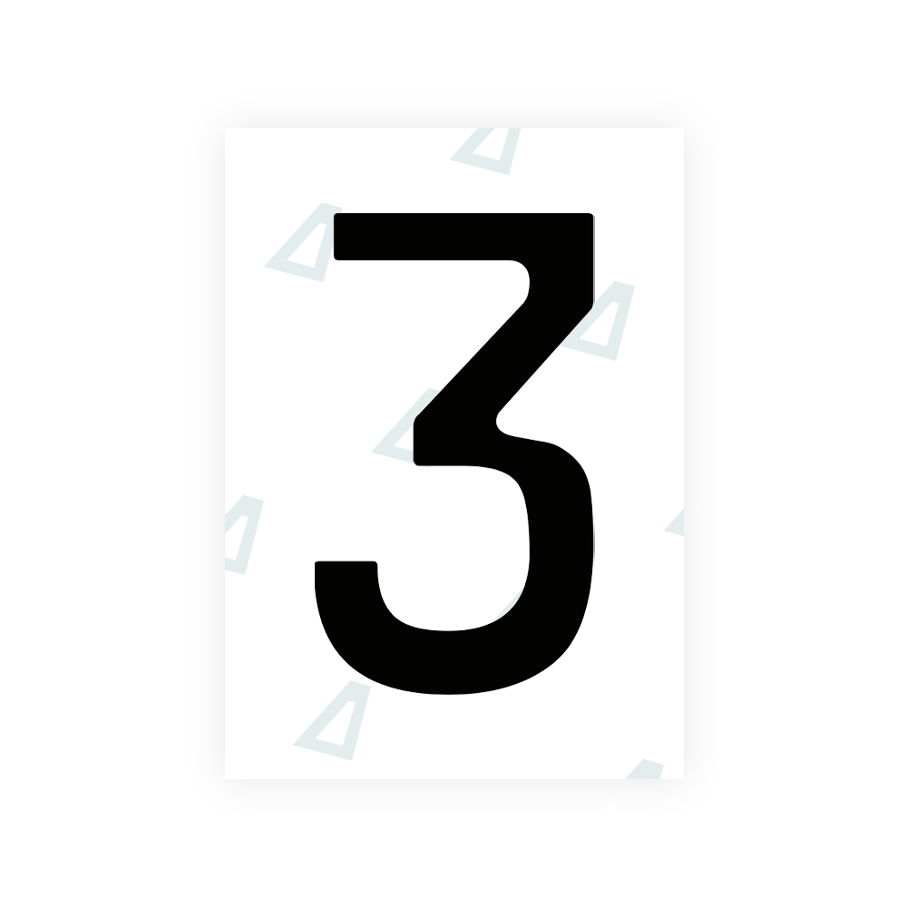 Alite Nanofilm for Chile 2014 license plates - Symbol "3" - Alite
