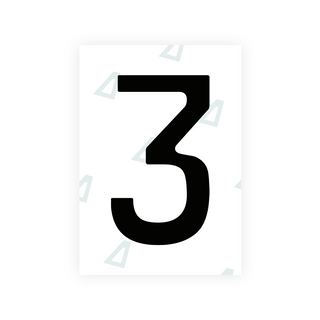 Alite Nanofilm for Chile 2014 license plates - Symbol "3" - Alite